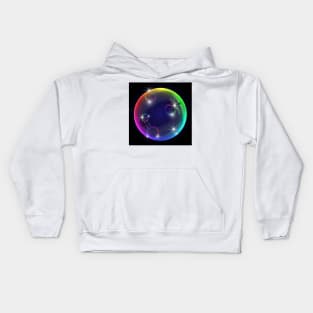 Colorful soap bubble. Kids Hoodie